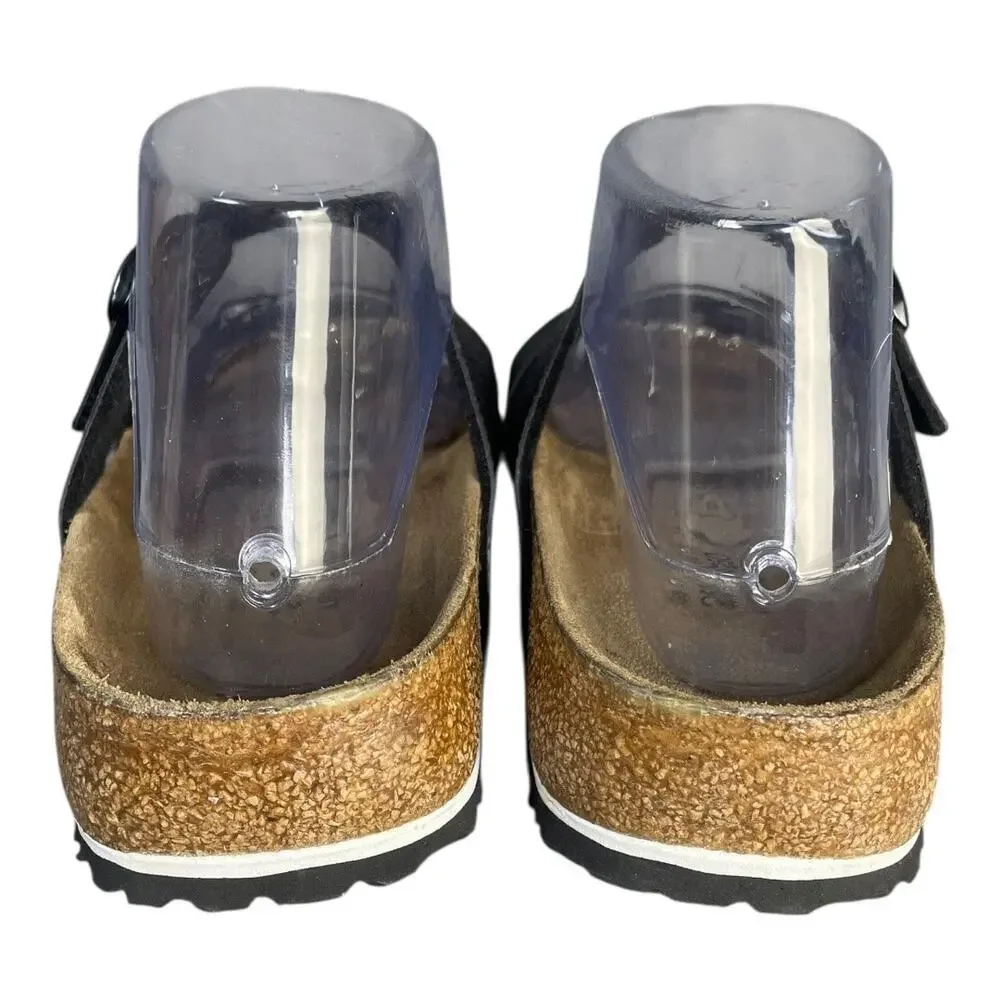 Birki’s By Birkenstock Women’s Tahiti Black Leather Double Strap Sandals Size-8 - Picture 6 of 10